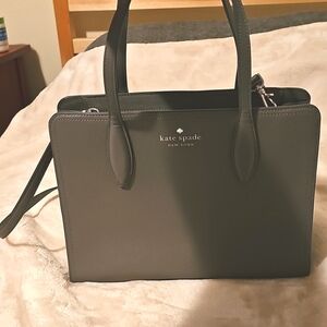 Kate Spade Gray Pebbled Leather Handbag
